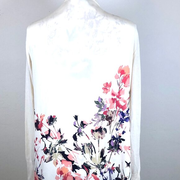 🌸 Dana Buchman Floral Drape Cardigan XL – Vintage-Inspired Soft Layering Piece - Picture 2 of 15
